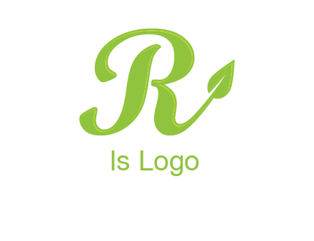 letter r with leaf logo