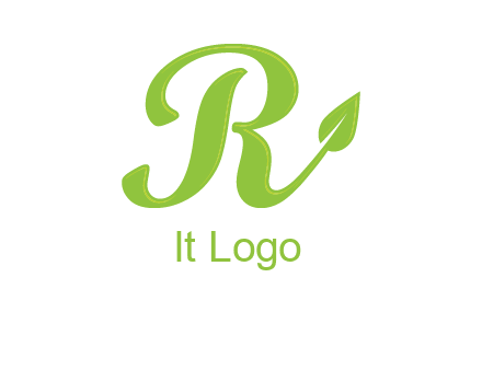 letter r with leaf logo