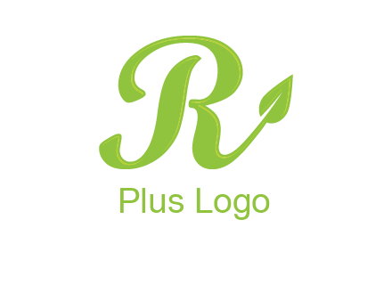 letter r with leaf logo