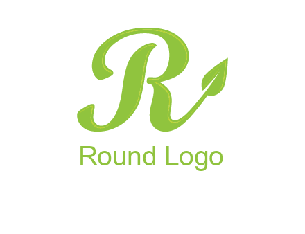 letter r with leaf logo