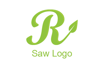 letter r with leaf logo