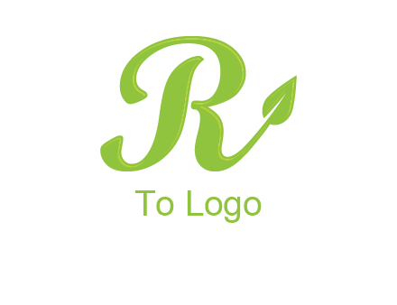 letter r with leaf logo