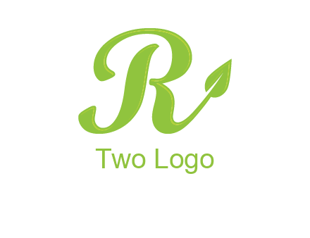 letter r with leaf logo