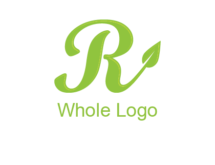 letter r with leaf logo