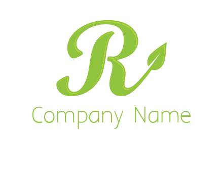 letter r with leaf logo