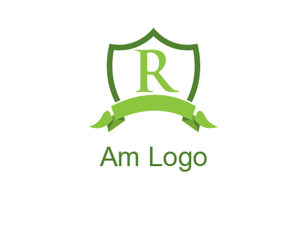 Letter r inside an emblem logo