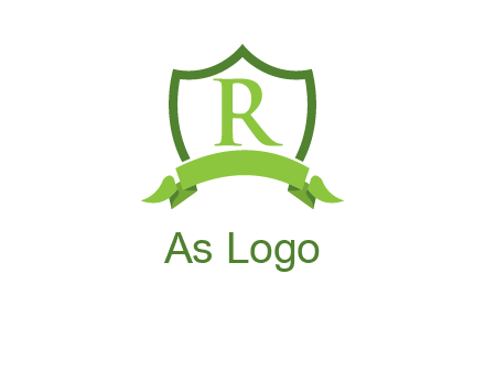Letter r inside an emblem logo