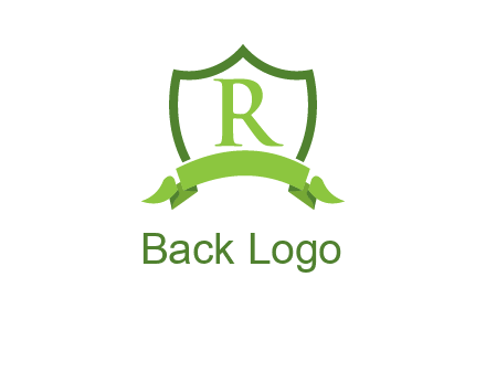 Letter r inside an emblem logo