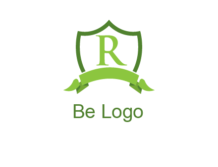 Letter r inside an emblem logo