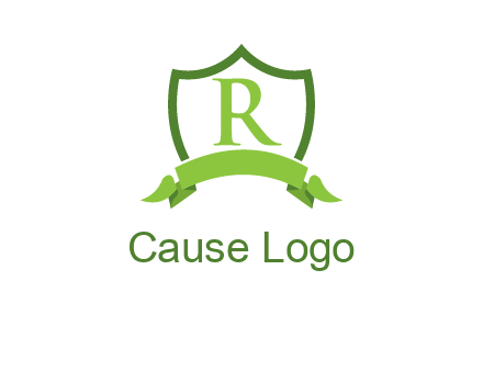 Letter r inside an emblem logo