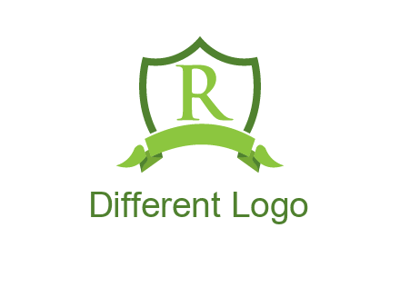 Letter r inside an emblem logo