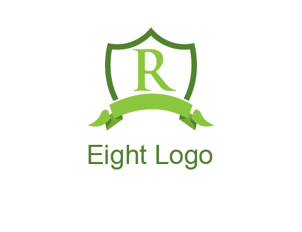 Letter r inside an emblem logo