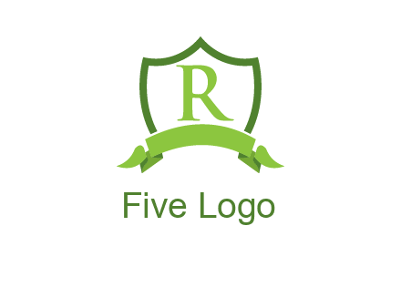 Letter r inside an emblem logo
