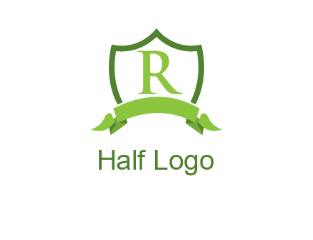 Letter r inside an emblem logo