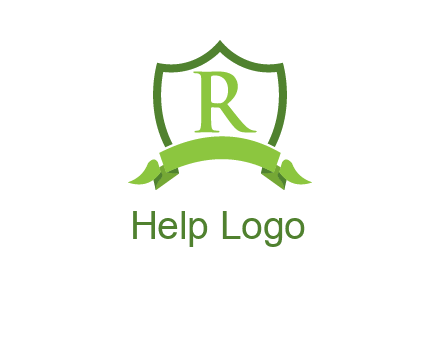 Letter r inside an emblem logo
