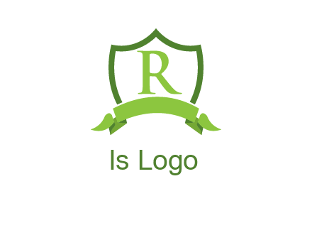 Letter r inside an emblem logo