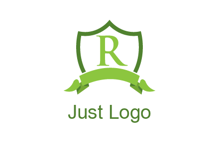 Letter r inside an emblem logo