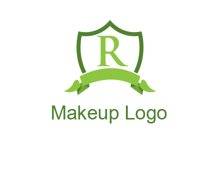 Letter r inside an emblem logo