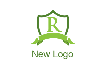 Letter r inside an emblem logo