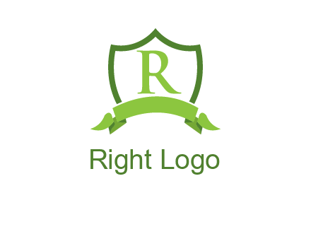 Letter r inside an emblem logo