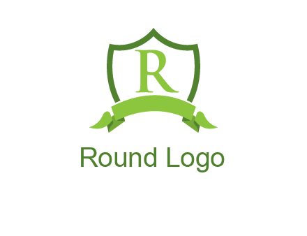 Letter r inside an emblem logo