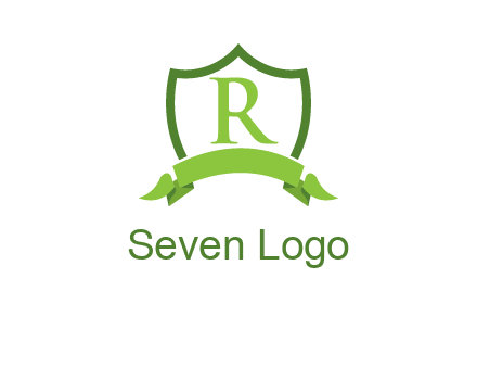 Letter r inside an emblem logo