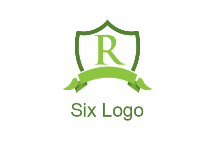 Letter r inside an emblem logo
