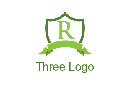 Letter r inside an emblem logo