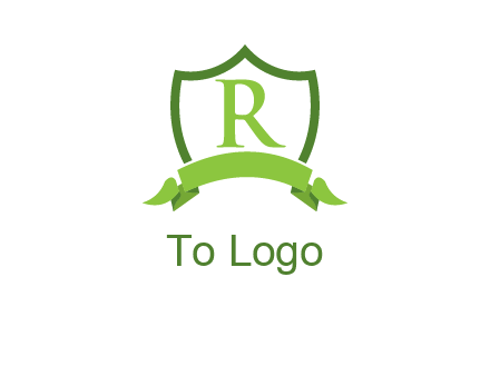Letter r inside an emblem logo