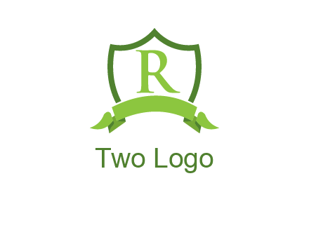 Letter r inside an emblem logo