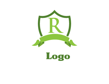 Letter r inside an emblem logo