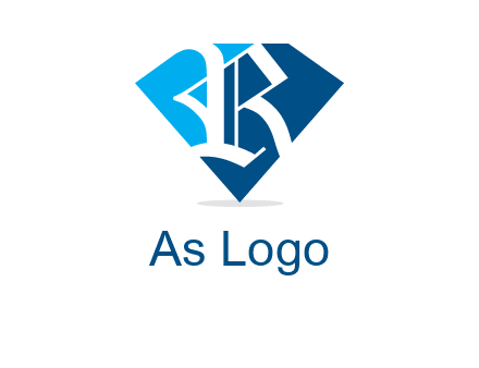 letter r is place in front of a diamond shape logo