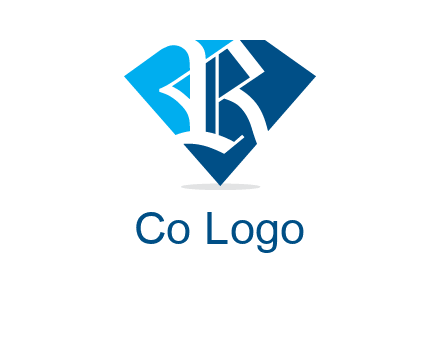 letter r is place in front of a diamond shape logo