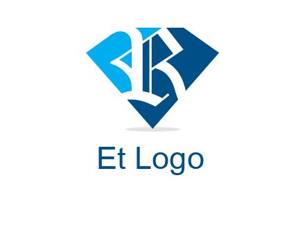 letter r is place in front of a diamond shape logo