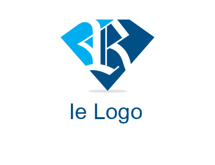 letter r is place in front of a diamond shape logo