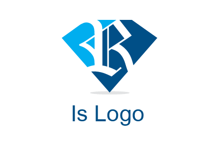 letter r is place in front of a diamond shape logo