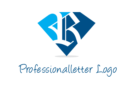 letter r is place in front of a diamond shape logo