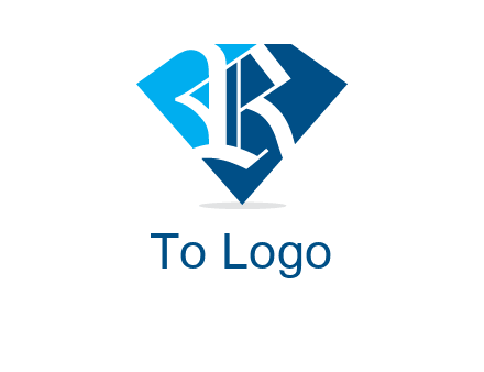 letter r is place in front of a diamond shape logo