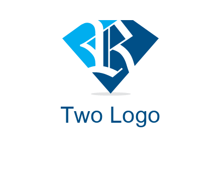 letter r is place in front of a diamond shape logo