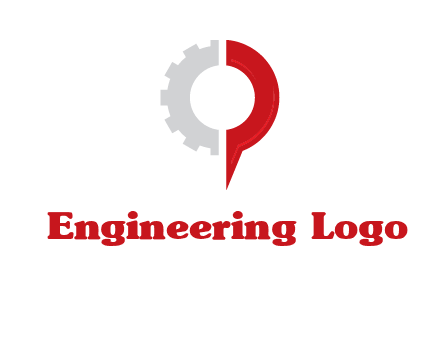 Half gear is incorporated with navigation symbol logo