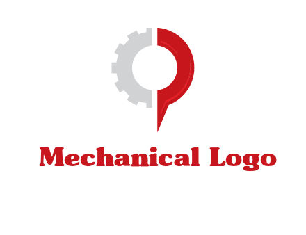 Half gear is incorporated with navigation symbol logo