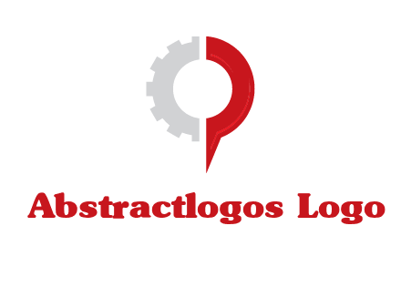 Half gear is incorporated with navigation symbol logo