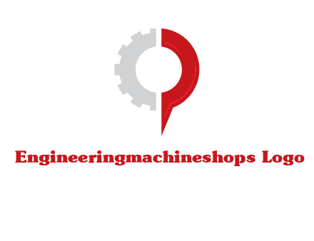 Half gear is incorporated with navigation symbol logo