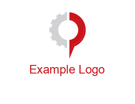 Half gear is incorporated with navigation symbol logo