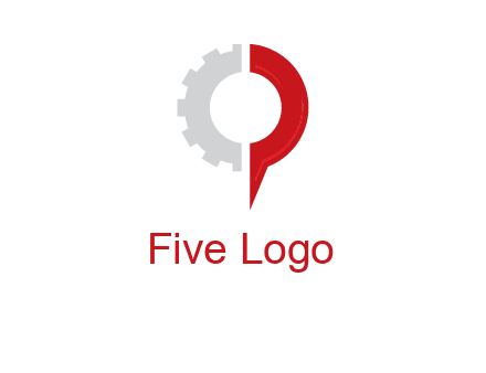 Half gear is incorporated with navigation symbol logo