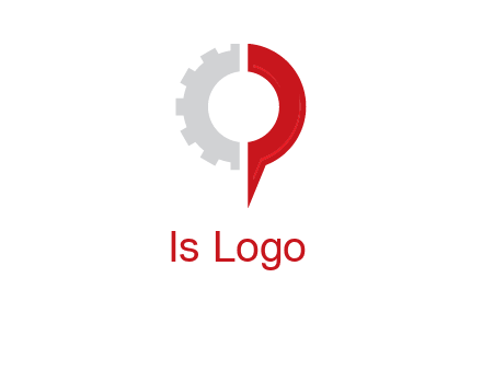 Half gear is incorporated with navigation symbol logo