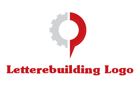 Half gear is incorporated with navigation symbol logo