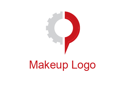 Half gear is incorporated with navigation symbol logo