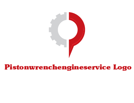 Half gear is incorporated with navigation symbol logo