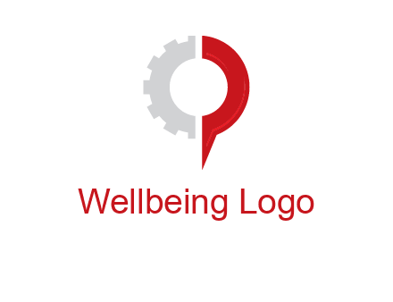 Half gear is incorporated with navigation symbol logo